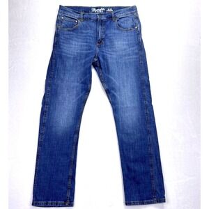 Wrangler Retro Slim Straight Jeans Mens 36 Blue Denim Medium Wash Pants